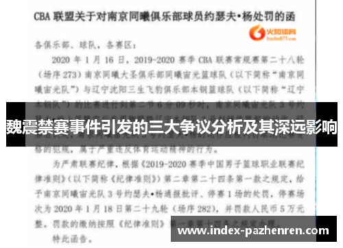 魏震禁赛事件引发的三大争议分析及其深远影响 魏震禁赛事件引发的三大争议分析及其深远影响